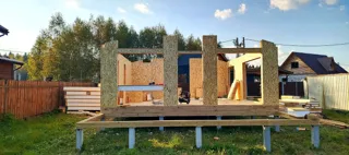 Custom-design house, Nastasino village: wall assembly