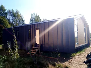 “Barnhouse 76.1” projeli ev, Yadrominskoe kasabası: cephe kaplaması