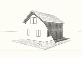 Haus nach individuellem Entwurf, Siedlung Pervyy: Projektvisualisierung