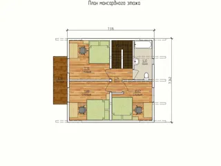 Haus nach Projekt „Fantasija“, Siedlung Plotina: Projektgrundriss