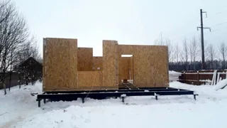 Haus nach Projekt „Utes“, Dorf Nikulskoe: Wandmontage