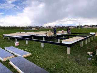 Haus nach Projekt „Mistika - E2.8“, Gebiet Moskau: SIP-Boden auf Höhe 0