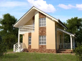 86 m² house, “Solo” design, Kozhevnikovo village: design rendering