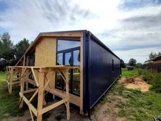 Haus nach individuellem Projekt, Dorf Aprakisino: Fassadenverkleidung