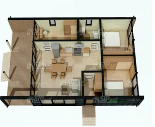 “Barnhouse 76” projesine göre ev, Kostroma bölgesi: proje planı