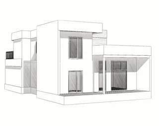 Haus nach Projekt „Grafit“, Siedlung Lyubashino: Projektvisualisierung