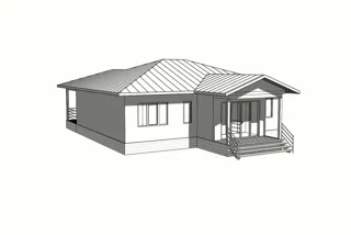 128 m² house built to a custom design, Byakovo village: design rendering