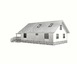 Custom-design house, Sankt-Peterburg: project rendering