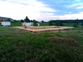 House based on the “Ivalo” design, Beli village: foundation and sill strapping