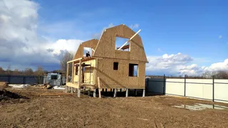 House based on the “Bylina” design, Ivanovo Region: wall assembly