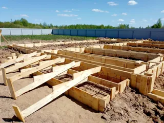 Haus 224 m² nach individuellem Projekt, Dorf Borovikovo: Fundament und Grundrahmen