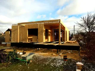 House based on the “Valencia” design, Kosterevo: wall assembly