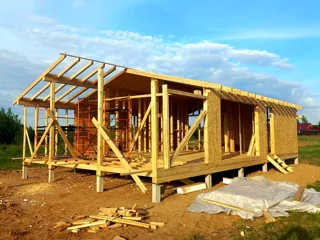 Haus 86,6 m² nach individuellem Projekt, Dorf Laptevo: Wandmontage
