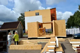 Haus nach Projekt „Musterhaus“, Yaroslavl: Wandmontage