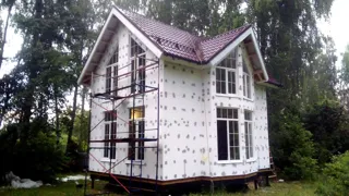 Haus nach Projekt „Musterhaus“, Gebiet Moskau: Fassadenverkleidung