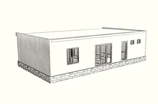 Haus 77,4 m², individuelles Projekt, SNT „Sadowod“: Projektvisualisierung