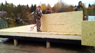 Haus nach Projekt „William 192“, Dorf Timonovo: Wandmontage