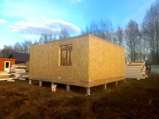 Haus nach Projekt „Awdeewo“, Dorf Pokrov: Wandmontage