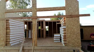 Haus 76 m² nach individuellem Projekt, Dorf Emelyanka: Wandmontage