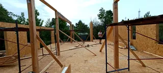 Haus 124 m² nach individuellem Projekt, Ivanovo: Wandmontage