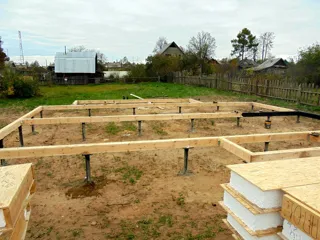 Haus nach Projekt „Korsika“, Gebiet Iwanowo: Fundament und Grundrahmen