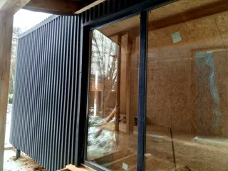 Özel projeye göre banya, Zhukovka kasabası: cephe kaplaması
