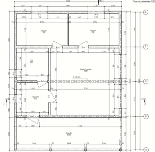 Haus 76 m² nach individuellem Projekt, Dorf Byakovo: Projektgrundriss