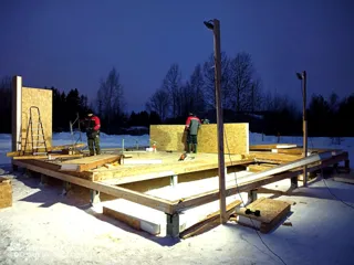102 m² house, “Mistika - E2.8” design, Tutaev: wall assembly