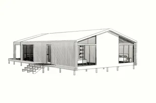 141 m² ev, “Barnhouse 110” projesi, “EKO OZERO” sitesi: proje görselleştirmesi