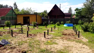 Haus nach individuellem Projekt, SNT „Sarja“: Fundament und Schwellenrahmen