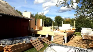 Haus nach individuellem Entwurf, Ivanovo: Boden aus SIP-Paneelen auf Höhe 0