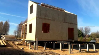 Haus nach Projekt „Majak“, Region Twer: Wandmontage