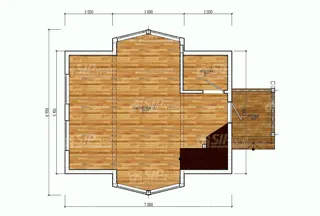 Haus nach Projekt „Musterhaus“, Gebiet Moskau: Projektgrundriss