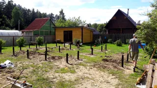 Haus nach individuellem Projekt, SNT „Sarja“: Fundament und Schwellenrahmen
