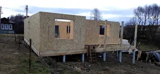 Haus 104 m² nach individuellem Projekt, Dorf Kornevo: Wandmontage