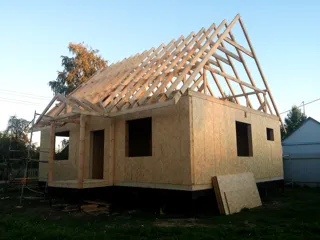 House based on the “Vanessa” design, Koloksha settlement: completed house