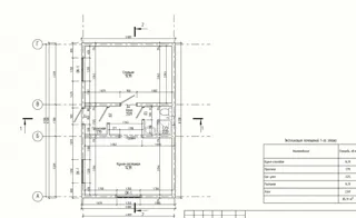 Özel projeye göre 41,5 m² ev, Meshkovo MO köyü: proje planı