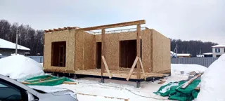 Haus 48 m², individuelles Projekt, Siedlung „Nowoe Jusupowo“: Wandmontage