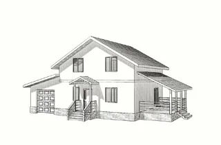 Custom-design house, Kostroma: project rendering
