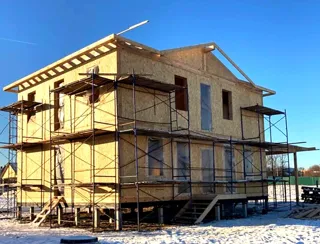Haus nach individuellem Entwurf, Siedlung Severnyy: fertiges Gebäude
