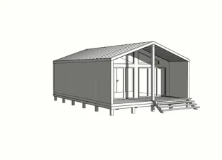 Özel projeye göre 54,5 m² ev, Barskoe köyü: proje görselleştirmesi