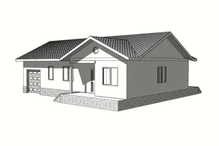 Haus 153,4 m² nach individuellem Projekt, Dorf Vereskunovo: Projektvisualisierung