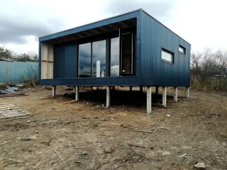 Haus 54 m², Projekt „N4O-54“, Dorf Lezhnevo: fertiges Haus
