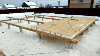House based on the “Chalet-100 2150” design, Ivanovo Region: foundation and sill strapping