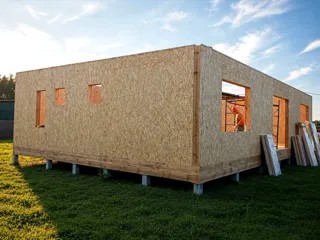 Haus nach Projekt „HiTech 91“, Dorf Zabore: Wandmontage