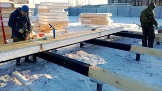 Haus nach Projekt „Markis“, Gebiet Moskau: Fundament und Grundrahmen