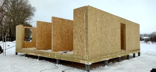 Haus 72,5 m² nach individuellem Projekt, Shuya: Wandmontage