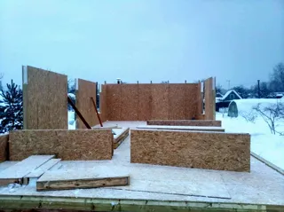 Haus 77,4 m², individuelles Projekt, SNT „Sadowod“: Wandmontage