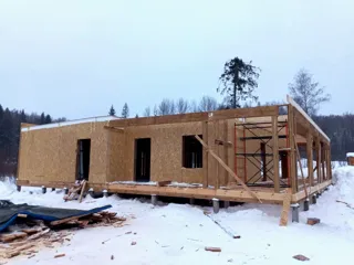 Haus 211 m² nach individuellem Projekt, Dorf Kulikovo: Wandmontage