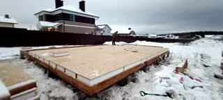 Haus 140 m² nach Projekt „Jessentuki 8x9“, Dorf Afanasovo: SIP-Boden auf Höhe 0